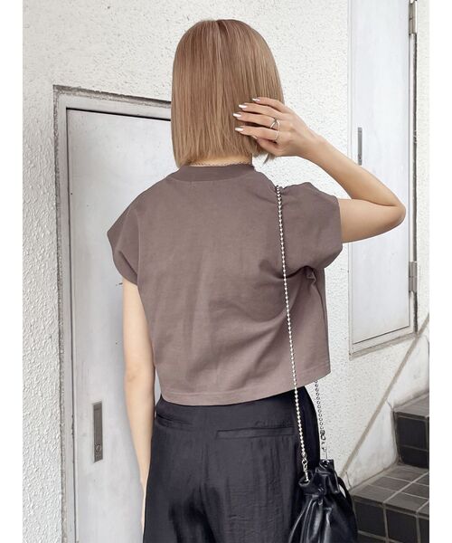 MURUA(ムルーア)の「ヘムタックタンクトップ(Tシャツ/カットソー・レディース・ホワイト/ピンク/モカ/イエロー/ブラック・FREE)」の10枚目の写真