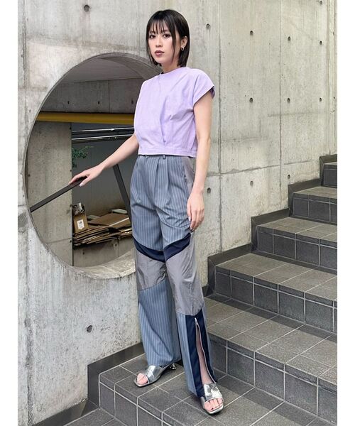 MURUA(ムルーア)の「ヘムタックタンクトップ(Tシャツ/カットソー・レディース・ホワイト/ピンク/モカ/イエロー/ブラック・FREE)」の15枚目の写真