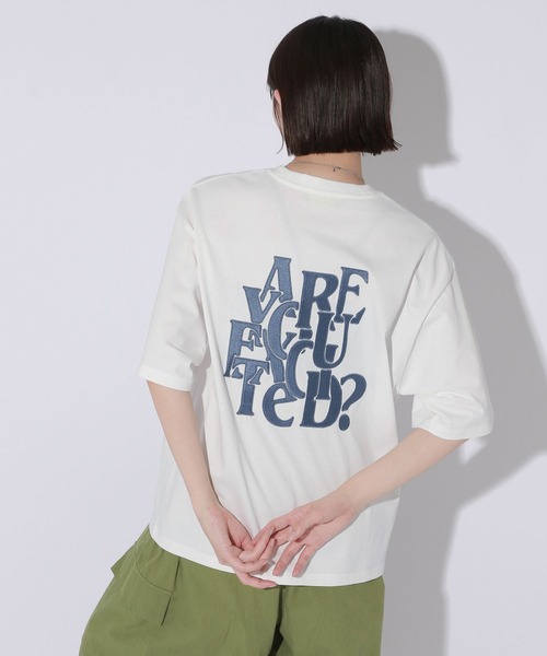 Anui（アニュイ）の「【UNISEX/3サイズ展開】パズルロゴTシャツ（Tシャツ/カットソー・レディース・ベージュ/ホワイト/ブラック・MEDIUM/SMALL/LARGE）」の8枚目の写真