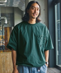 【EPIX AIRシリーズ】<セットアップ対応>マルチファンクショナル ドローコード ビッグシルエット クルーネック半袖ポケットTシャツ / 接触冷感・クイックドライ・UVカット【THE CRAFT CREW PRODUCTS】