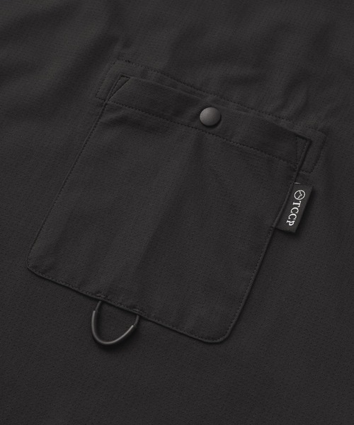 THE CRAFT CREW PRODUCTS（ザクラフトクループロダクツ）の「【THE CRAFT CREW PRODUCTS】テックファブリック ドローコード ビッグシルエット クルーネックポケット半袖Tシャツ / 接触冷感・吸水速乾（Tシャツ/カットソー）」｜詳細画像