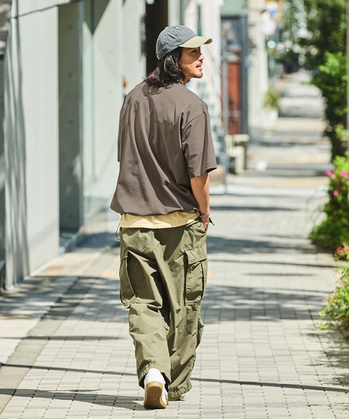 THE CRAFT CREW PRODUCTS（ザクラフトクループロダクツ）の「【THE CRAFT CREW PRODUCTS】テックファブリック ドローコード ビッグシルエット クルーネックポケット半袖Tシャツ / 接触冷感・吸水速乾（Tシャツ/カットソー）」｜詳細画像