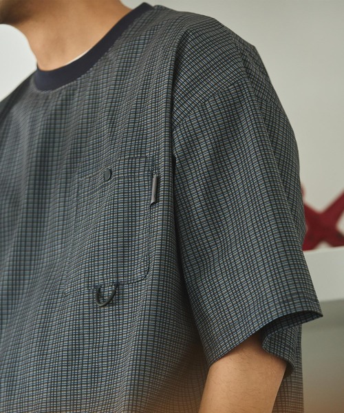 THE CRAFT CREW PRODUCTS（ザクラフトクループロダクツ）の「【THE CRAFT CREW PRODUCTS】テックファブリック ドローコード ビッグシルエット クルーネックポケット半袖Tシャツ / 接触冷感・吸水速乾（Tシャツ/カットソー）」｜詳細画像