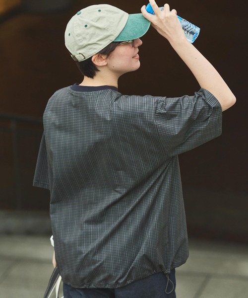 THE CRAFT CREW PRODUCTS（ザクラフトクループロダクツ）の「【THE CRAFT CREW PRODUCTS】テックファブリック ドローコード ビッグシルエット クルーネックポケット半袖Tシャツ / 接触冷感・吸水速乾（Tシャツ/カットソー）」｜詳細画像