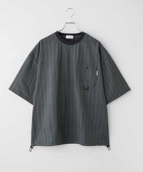 THE CRAFT CREW PRODUCTS（ザクラフトクループロダクツ）の「【THE CRAFT CREW PRODUCTS】テックファブリック ドローコード ビッグシルエット クルーネックポケット半袖Tシャツ / 接触冷感・吸水速乾（Tシャツ/カットソー）」｜詳細画像