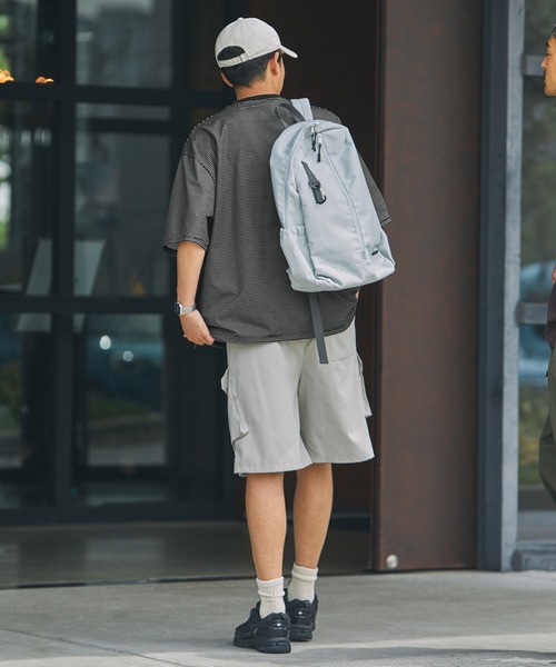 THE CRAFT CREW PRODUCTS（ザクラフトクループロダクツ）の「【THE CRAFT CREW PRODUCTS】テックファブリック ドローコード ビッグシルエット クルーネックポケット半袖Tシャツ / 接触冷感・吸水速乾（Tシャツ/カットソー）」｜詳細画像