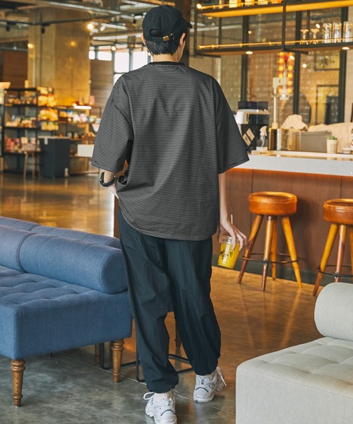 THE CRAFT CREW PRODUCTS（ザクラフトクループロダクツ）の「【THE CRAFT CREW PRODUCTS】テックファブリック ドローコード ビッグシルエット クルーネックポケット半袖Tシャツ / 接触冷感・吸水速乾（Tシャツ/カットソー）」｜詳細画像