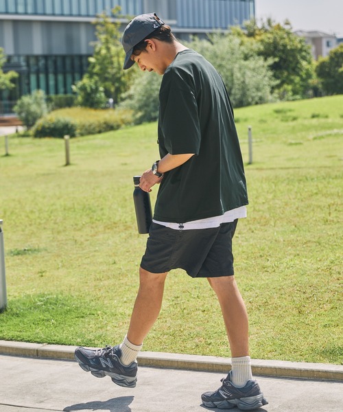 THE CRAFT CREW PRODUCTS（ザクラフトクループロダクツ）の「【THE CRAFT CREW PRODUCTS】テックファブリック ドローコード ビッグシルエット クルーネックポケット半袖Tシャツ / 接触冷感・吸水速乾（Tシャツ/カットソー）」｜詳細画像