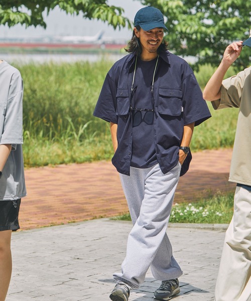 THE CRAFT CREW PRODUCTS（ザクラフトクループロダクツ）の「【THE CRAFT CREW PRODUCTS】テックファブリック ドローコード ビッグシルエット クルーネックポケット半袖Tシャツ / 接触冷感・吸水速乾（Tシャツ/カットソー）」｜詳細画像