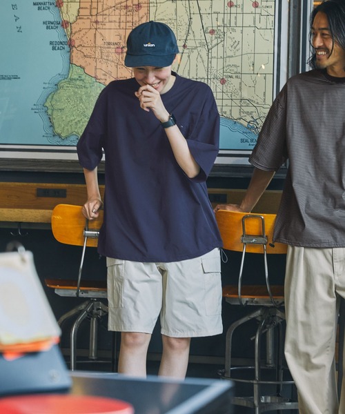 THE CRAFT CREW PRODUCTS（ザクラフトクループロダクツ）の「【THE CRAFT CREW PRODUCTS】テックファブリック ドローコード ビッグシルエット クルーネックポケット半袖Tシャツ / 接触冷感・吸水速乾（Tシャツ/カットソー）」｜詳細画像