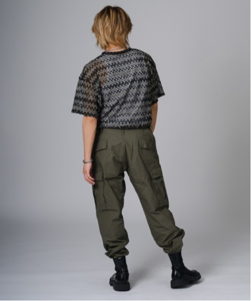 REGIEVO（レジエボ）の「REGIEVO ジャガードニットソーTシャツ（Tシャツ/カットソー・メンズ・ブラック/グレー・L/M）」の11枚目の写真