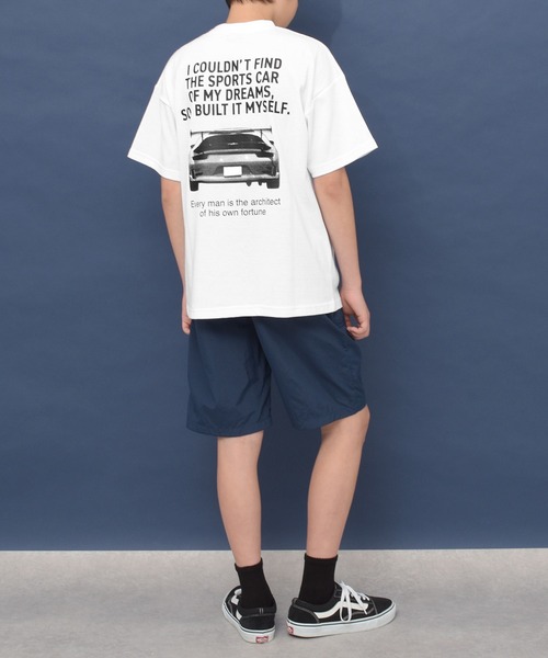 GLAZOS（グラソス）の「【大人向けサイズあり】【防虫加工】バックCARフォトプリント半袖Tシャツ（Tシャツ/カットソー・キッズ・ホワイト/ブラック・170cm/160cm/150cm/140cm）」の5枚目の写真