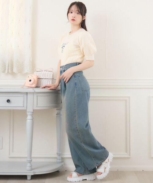 ems excite（エムズエキサイト）の「ウエストホックデニムPT（デニムパンツ・レディース・ブラック/ブルー系その他5/ライトブルー/ブルー・MEDIUM/SMALL）」の11枚目の写真