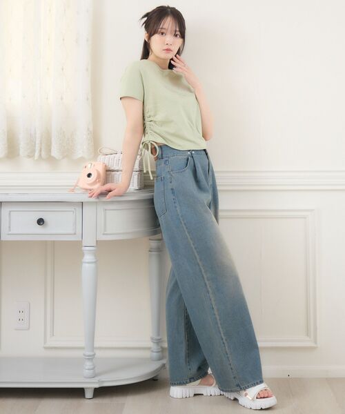 ems excite（エムズエキサイト）の「ウエストホックデニムPT（デニム