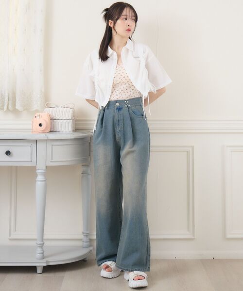 ems excite（エムズエキサイト）の「ウエストホックデニムPT（デニムパンツ・レディース・ブラック/ブルー系その他5/ライトブルー/ブルー・MEDIUM/SMALL）」の19枚目の写真