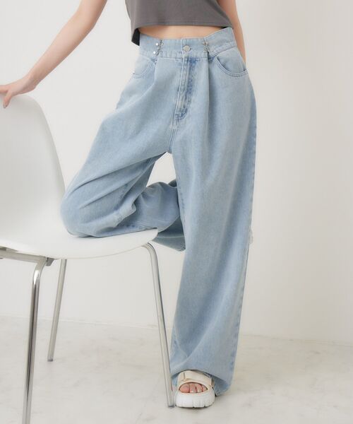 ems excite（エムズエキサイト）の「ウエストホックデニムPT（デニムパンツ・レディース・ブラック/ブルー系その他5/ライトブルー/ブルー・MEDIUM/SMALL）」の20枚目の写真