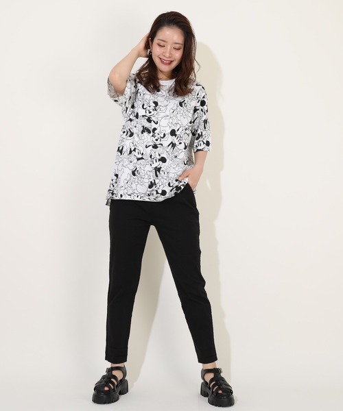 Disney(ディズニー)の「親子お揃い ディズニー キャラ総柄 Tシャツ 9532A(Tシャツ/カットソー・レディース・ホワイト系1/ホワイト系2・S/M/L/XL)」の9枚目の写真