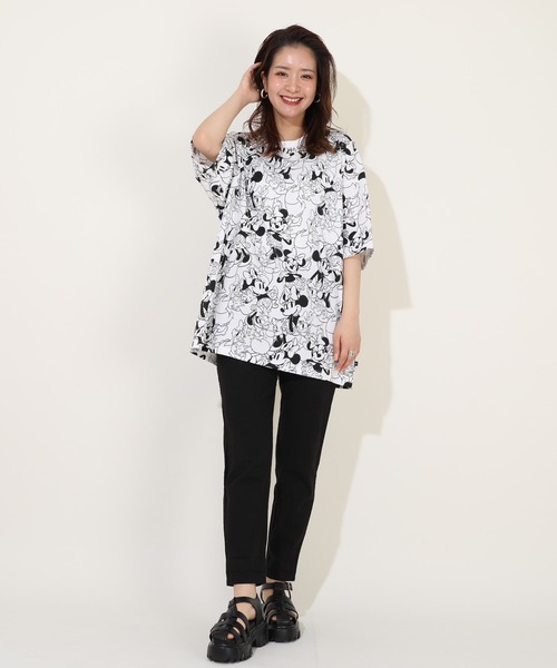 Disney(ディズニー)の「親子お揃い ディズニー キャラ総柄 Tシャツ 9532A(Tシャツ/カットソー・レディース・ホワイト系1/ホワイト系2・S/M/L/XL)」の8枚目の写真