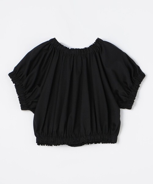 BALLSEY(ボールジィ)の「ハイゲージジャージー ギャザーボリュームプルオーバー(Tシャツ/カットソー・レディース・ホワイト/ブラック・S)」の15枚目の写真