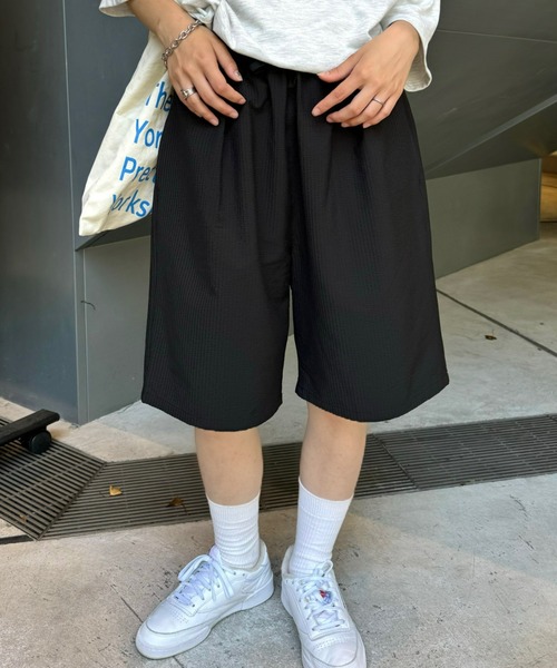 CIAOPANIC TYPY（チャオパニックティピー）の「ストレッチシアサッカーショートパンツ(セットアップ対応)（その他パンツ・メンズ・カーキ/ブラック/モカ・LARGE/MEDIUM）」の2枚目の写真