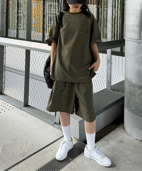 CIAOPANIC TYPY（チャオパニックティピー）の「ストレッチシアサッカーショートパンツ(セットアップ対応)（その他パンツ・メンズ・カーキ/ブラック/モカ・LARGE/MEDIUM）」の17枚目の写真