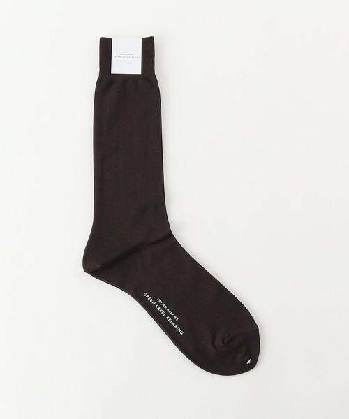 green label relaxing(グリーンレーベルリラクシング)の「シルケット ソリッド ドレスソックス(ソックス/靴下・メンズ・ダークブラウン/ダークグレー/ネイビー/ブラック・FREE)」の3枚目の写真