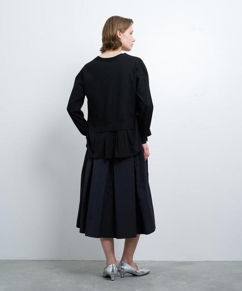 LANVIN en Bleu（ランバンオンブルー）の「Vネックコンビカーディガン（カーディガン/ボレロ・レディース・グレー/ブルー系その他/ブラック・38）」の13枚目の写真