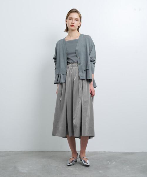 LANVIN en Bleu（ランバンオンブルー）の「Vネックコンビカーディガン（カーディガン/ボレロ・レディース・グレー/ブルー系その他/ブラック・38）」の18枚目の写真