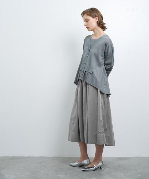 LANVIN en Bleu（ランバンオンブルー）の「Vネックコンビカーディガン（カーディガン/ボレロ・レディース・グレー/ブルー系その他/ブラック・38）」の19枚目の写真