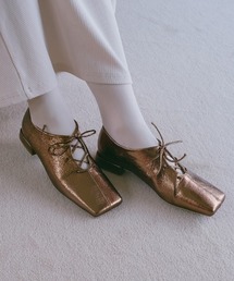 Cracked Metallic Flat Shoes/クラックドメタリックフラットシューズ