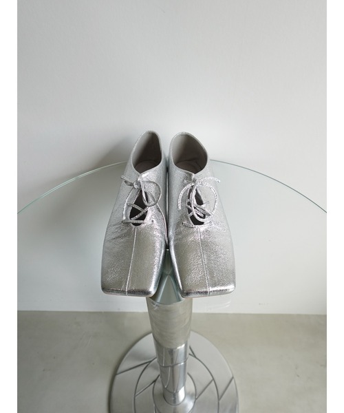 sahara（サハラ）の「Cracked Metallic Flat Shoes/クラックドメタリックフラットシューズ（パンプス・レディース・ブラック/その他/シルバー・SMALL/MEDIUM/LARGE）」の9枚目の写真