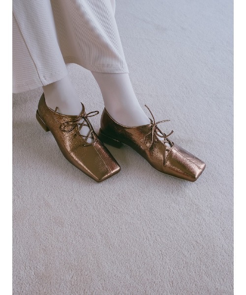 sahara（サハラ）の「Cracked Metallic Flat Shoes/クラックド