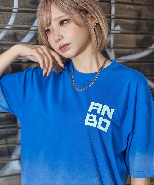 tシャツ 「*anobody* / アノバディー」Flower Print Gradation Tee/ フラワー プリント グラデーション Tシャツ anobody tシャツ 「*anobody* / アノバディー」Flower Print