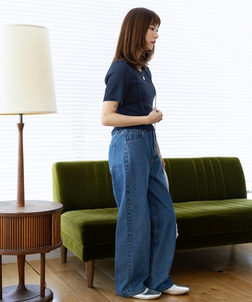 3.3 Field Trip （3.3フィールドトリップ）の「3.3 Field Trip／マフラー付きニットT（ニット/セーター・レディース・レッド/ホワイト/ネイビー・FREE）」の5枚目の写真