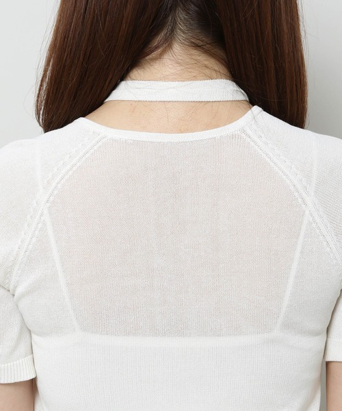 3.3 Field Trip （3.3フィールドトリップ）の「3.3 Field Trip／マフラー付きニットT（ニット/セーター・レディース・レッド/ホワイト/ネイビー・FREE）」の17枚目の写真