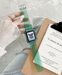 VIBGYOR（ヴィブジョー）の「LUON/ Apple Watch Band / アップルウォッチ　クリアカラー 一体式 バンド（デジタル腕時計）」