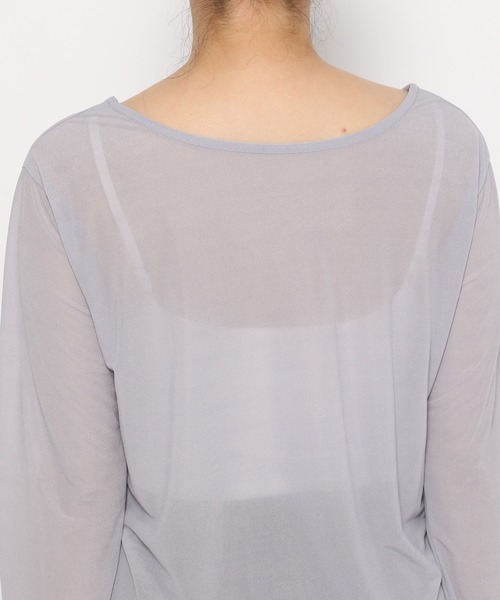 mysty woman（ミスティウーマン）の「［追加2］【スタッフプロデュース】シアークルーネックロングスリーブインナー　142904（Tシャツ/カットソー・レディース・アイボリー/ブラック/ライトグレー・FREE）」の11枚目の写真