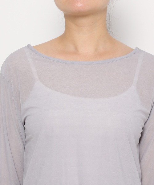 mysty woman（ミスティウーマン）の「［追加2］【スタッフプロデュース】シアークルーネックロングスリーブインナー　142904（Tシャツ/カットソー・レディース・アイボリー/ブラック/ライトグレー・FREE）」の12枚目の写真