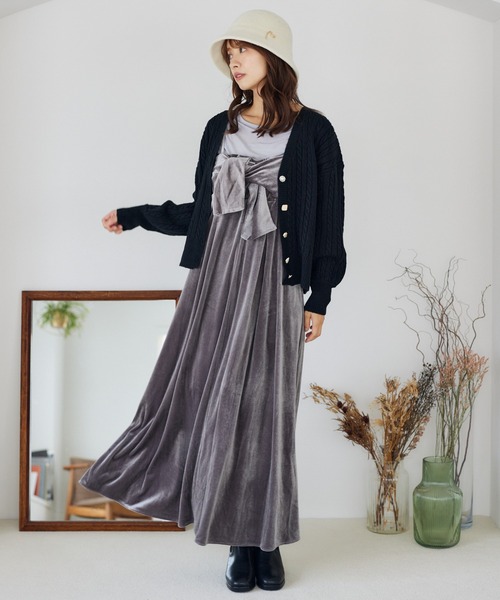 mysty woman（ミスティウーマン）の「［追加2］【スタッフプロデュース】シアークルーネックロングスリーブインナー　142904（Tシャツ/カットソー・レディース・アイボリー/ブラック/ライトグレー・FREE）」の20枚目の写真