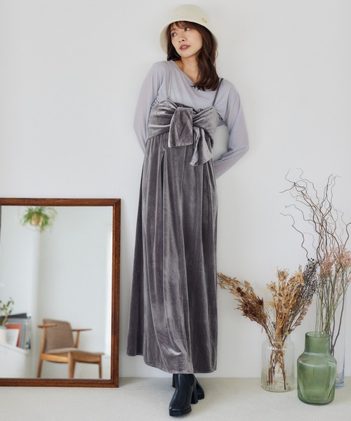 mysty woman（ミスティウーマン）の「［追加2］【スタッフプロデュース】シアークルーネックロングスリーブインナー　142904（Tシャツ/カットソー・レディース・アイボリー/ブラック/ライトグレー・FREE）」の21枚目の写真