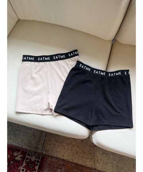 EATME（イートミー）の「EATMEロゴインナーパンツ（その他パンツ・レディース・ブラック/ベージュ・FREE）」の2枚目の写真