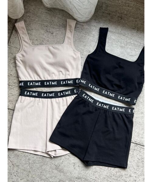 EATME（イートミー）の「EATMEロゴインナーパンツ（その他パンツ・レディース・ブラック/ベージュ・FREE）」の9枚目の写真
