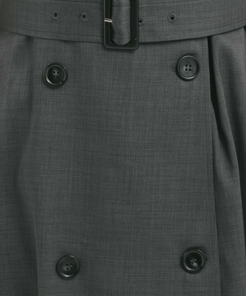 Andemiu(アンデミュウ)の「トレンチワンピースフレンチスリーブ142302(ワンピース・レディース・チャコールグレー/ベージュ/グリーン・FREE)」の20枚目の写真