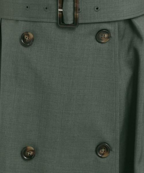 Andemiu(アンデミュウ)の「トレンチワンピースフレンチスリーブ142302(ワンピース・レディース・チャコールグレー/ベージュ/グリーン・FREE)」の21枚目の写真