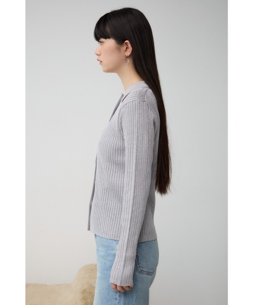 AZUL by moussy(アズールバイマウジー)の「ポロ襟ラメニット(ニット/セーター・レディース・ブラック/ライトベージュ/シルバー・FREE)」の18枚目の写真