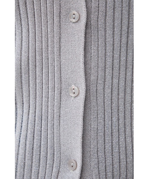 AZUL by moussy(アズールバイマウジー)の「ポロ襟ラメニット(ニット/セーター・レディース・ブラック/ライトベージュ/シルバー・FREE)」の12枚目の写真