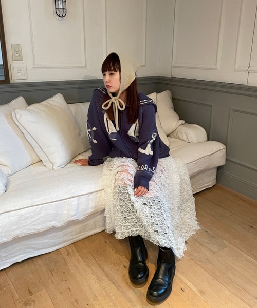 HUMANWOMAN arrive カウチン セーター ニット N429 RUBY AND YOU（ルビーアンドユー）の「セーラーカウチンセーター