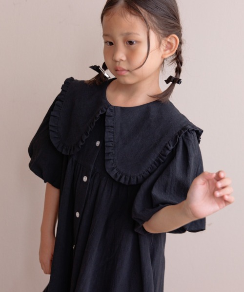 LOWRYS FARM(ローリーズファーム)の「BIGカラーワンピースSS 140502(ワンピース・キッズ・ブラック/ベージュ・130cm/150cm/140cm/120cm/110cm)」の16枚目の写真