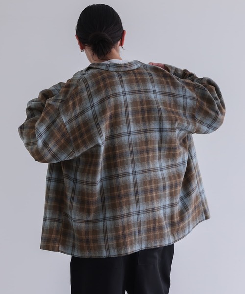 n'OrLABEL（ノアールレーベル）の「『チェック柄フランネルシャツ』（シャツ/ブラウス・メンズ・グリーン/ブルー・M/L）」の5枚目の写真