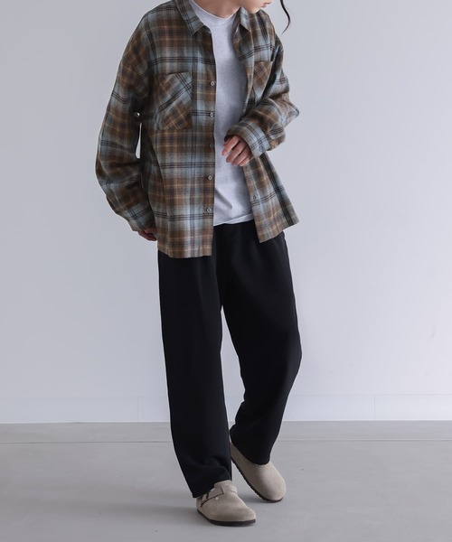 n'OrLABEL（ノアールレーベル）の「『チェック柄フランネルシャツ』（シャツ/ブラウス・メンズ・グリーン/ブルー・M/L）」の4枚目の写真